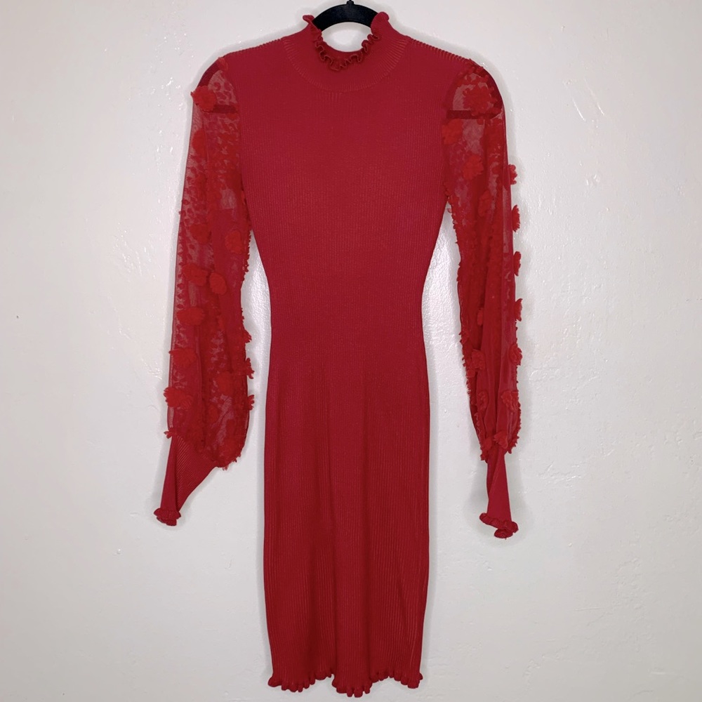 Almost Famous Red Sweaterdress